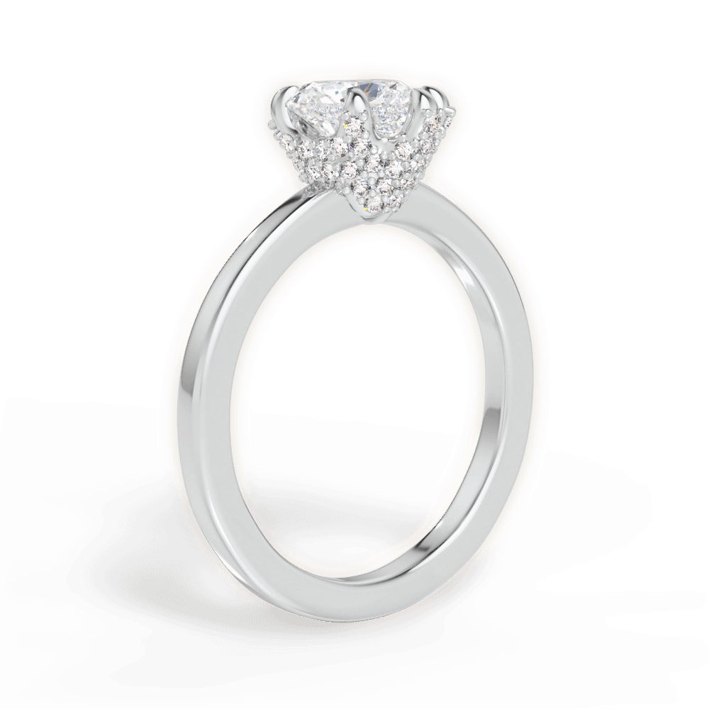Gemma Heart Cut Lab Grown Diamond 14Kt White Gold Engagement Ring - View 4