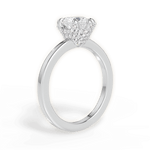 Gemma Heart Cut Lab Grown Diamond Platinum Engagement Ring - View 4
