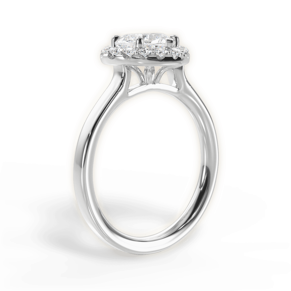Fiona Heart Cut Lab Grown Diamond 18Kt White Gold Engagement Ring - View 3