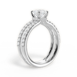Christie Asscher Cut Lab Grown Diamond 14Kt White Gold Engagement Ring - View 4