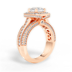 Madison Cushion Cut Lab Grown Diamond 18Kt Rose Gold Engagement Ring - View 4