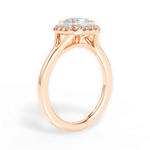 Geneva Cushion Cut Lab Grown Diamond 18Kt Rose Gold Engagement Ring - View 2