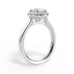 Fiona Round Cut Lab Grown Diamond 18Kt White Gold Engagement Ring - View 4