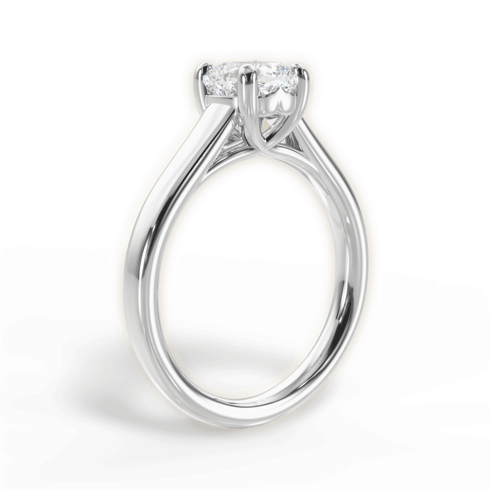 Ariana Cushion Cut Lab Grown Diamond Platinum Engagement Ring - View 2