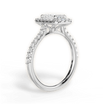 Ingrid Emerald Cut Lab Grown Diamond 14Kt White Gold Engagement Ring - View 4