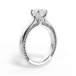 Carrie Asscher Cut Lab Grown Diamond 18Kt White Gold Engagement Ring - View 4