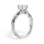 Claire Asscher Cut Lab Grown Diamond 18Kt White Gold Engagement Ring - View 4