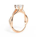 Aubrey Round Cut Lab Grown Diamond 18Kt Rose Gold Engagement Ring - View 4