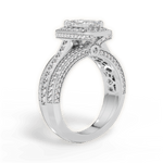 Madison Emerald Cut Lab Grown Diamond 18Kt White Gold Engagement Ring - View 3