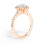 Leah Heart Cut Lab Grown Diamond 18Kt Rose Gold Engagement Ring - View 4