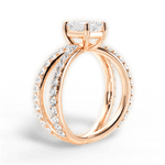 Lauren Emerald Cut Lab Grown Diamond 18Kt Rose Gold Engagement Ring - View 4