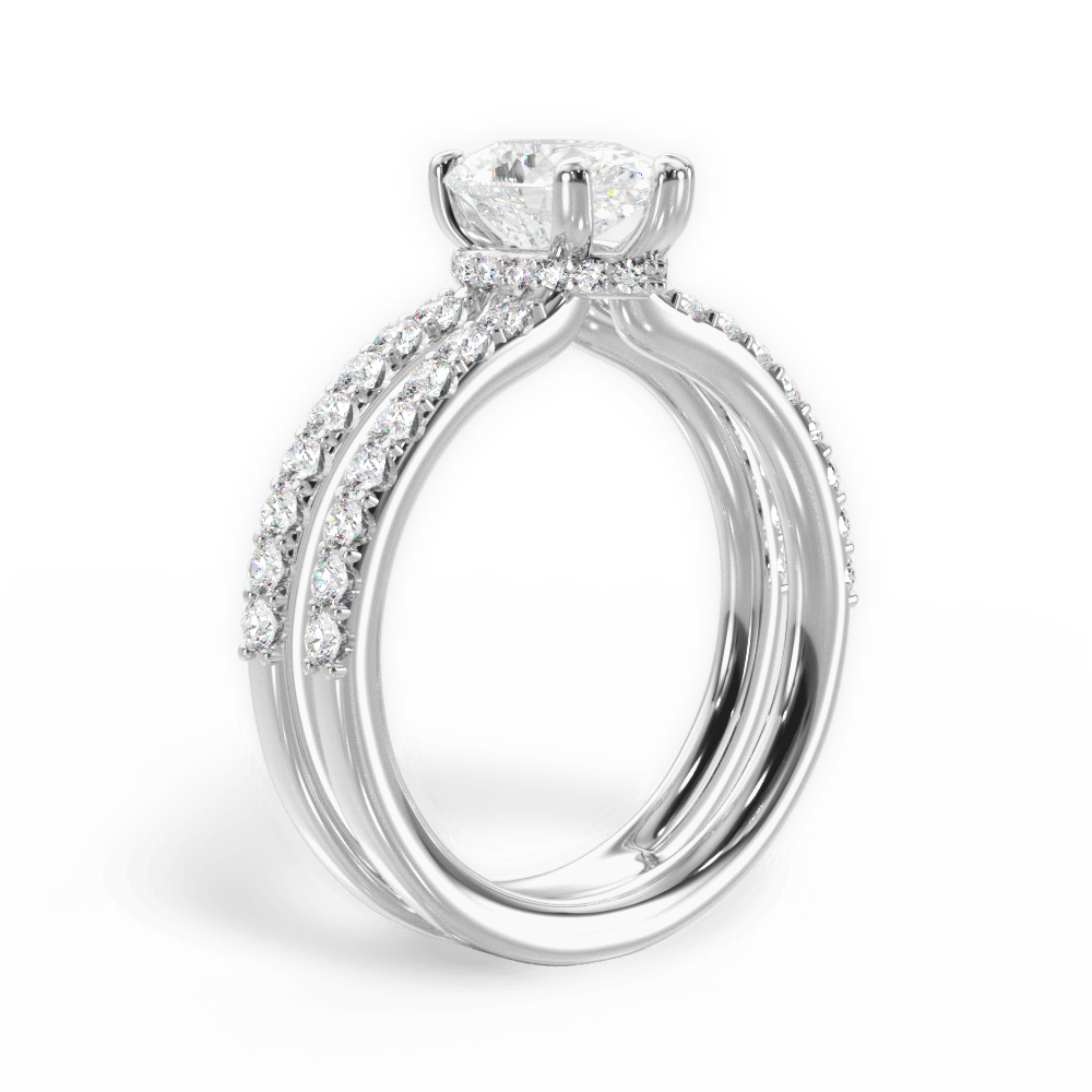 Christie Pear Cut Lab Grown Diamond 14Kt White Gold Engagement Ring - View 3