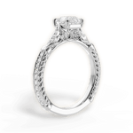 Gabriela Asscher Cut Lab Grown Diamond 18Kt White Gold Engagement Ring - View 2