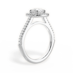 Jeanne Round Cut Lab Grown Diamond 18Kt White Gold Engagement Ring - View 4