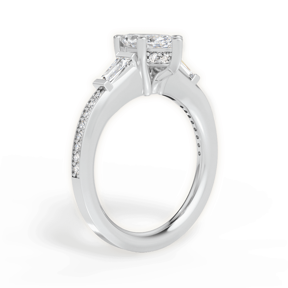 Katie Marquise Cut Lab Grown Diamond 14Kt White Gold Engagement Ring - View 2