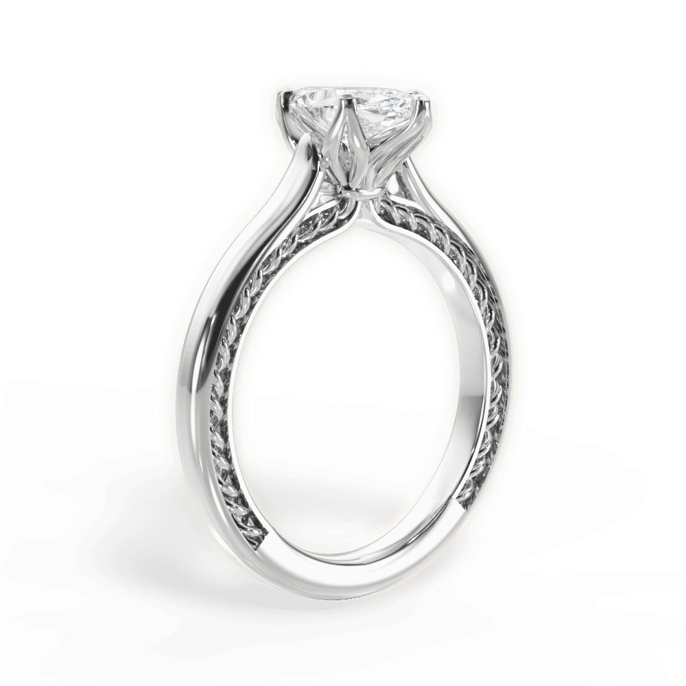 Carrie Marquise Cut Lab Grown Diamond 14Kt White Gold Engagement Ring - View 3