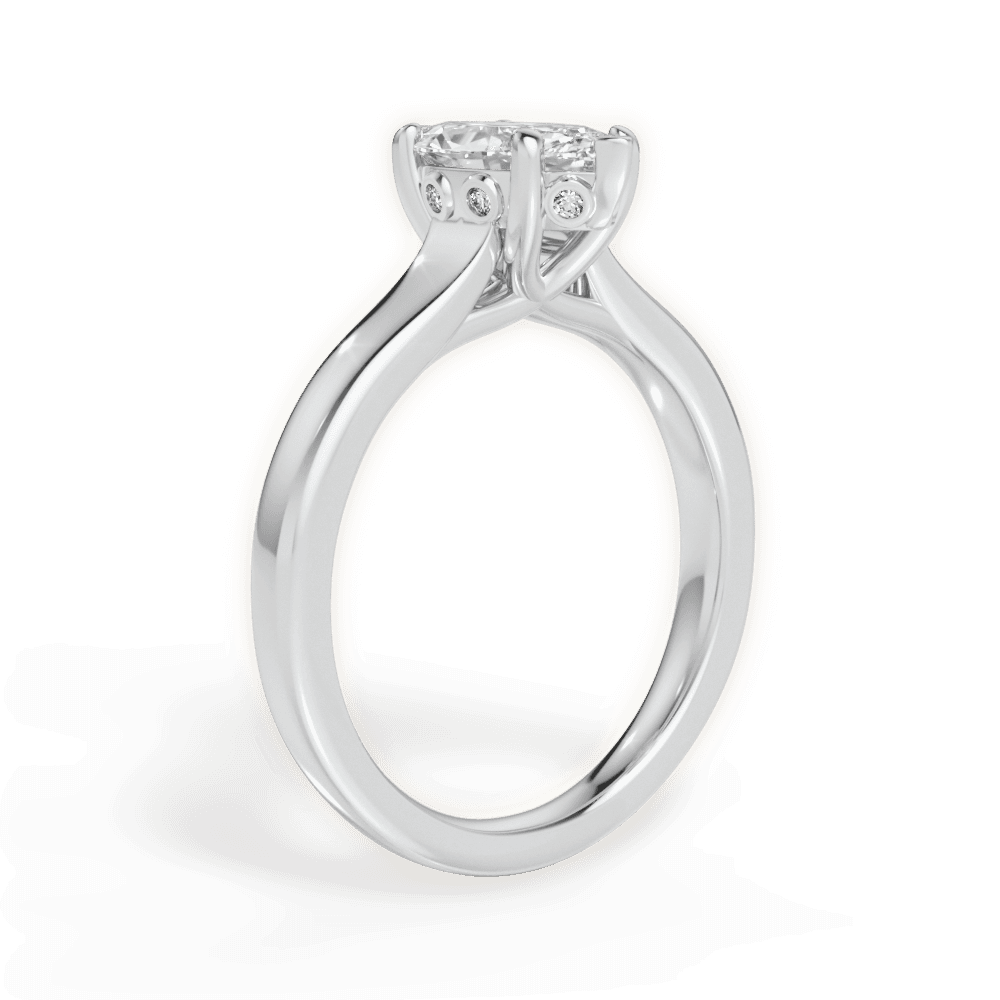Carol Marquise Cut Lab Grown Diamond 18Kt White Gold Engagement Ring - View 4