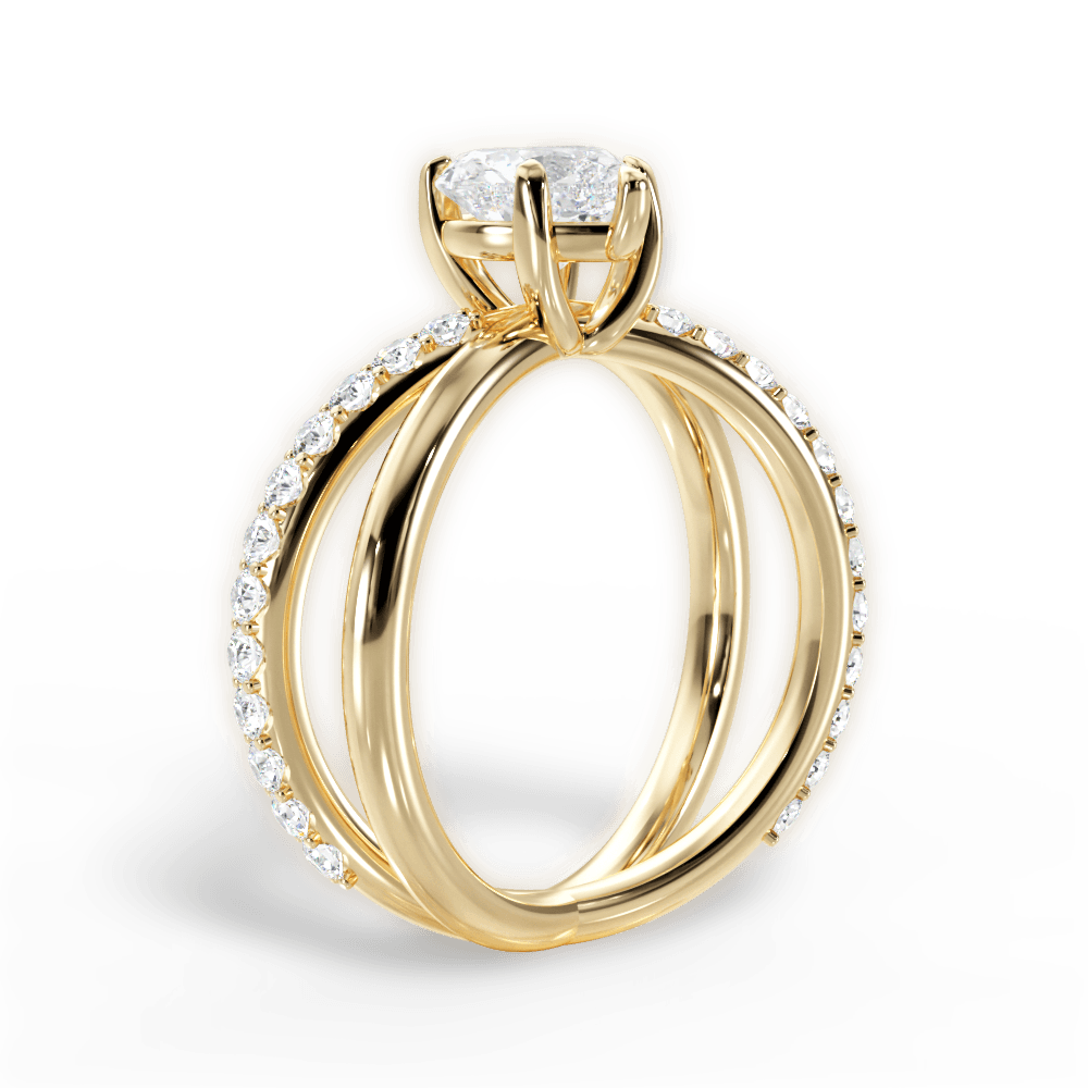 Jennifer Heart Cut Lab Grown Diamond 18Kt Yellow Gold Engagement Ring - View 2