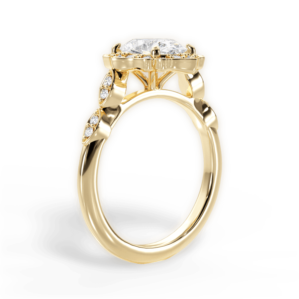 Julie Oval Cut Lab Grown Diamond 18Kt Yellow Gold Engagement Ring - View 2