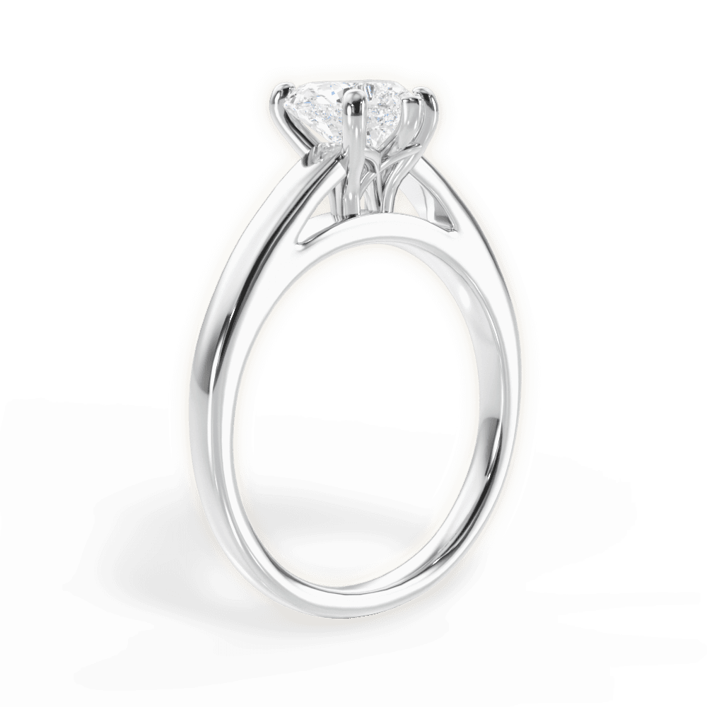 Adriana Heart Cut Lab Grown Diamond 18Kt White Gold Engagement Ring - View 2