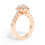 Lacey Heart Cut Lab Grown Diamond 18Kt Rose Gold Engagement Ring - View 3