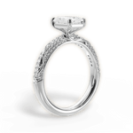 Gloria Radiant Cut Lab Grown Diamond 18Kt White Gold Engagement Ring - View 2
