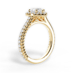 Kim Heart Cut Lab Grown Diamond 18Kt Yellow Gold Engagement Ring - View 3