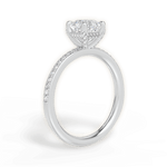 Janice Asscher Cut Lab Grown Diamond 14Kt White Gold Engagement Ring - View 3