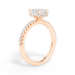 Isabella Radiant Cut Lab Grown Diamond 18Kt Rose Gold Engagement Ring - View 4