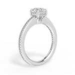 Janet Asscher Cut Lab Grown Diamond 14Kt White Gold Engagement Ring - View 3