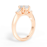 Emily Marquise Cut Lab Grown Diamond 18Kt Rose Gold Engagement Ring - View 2