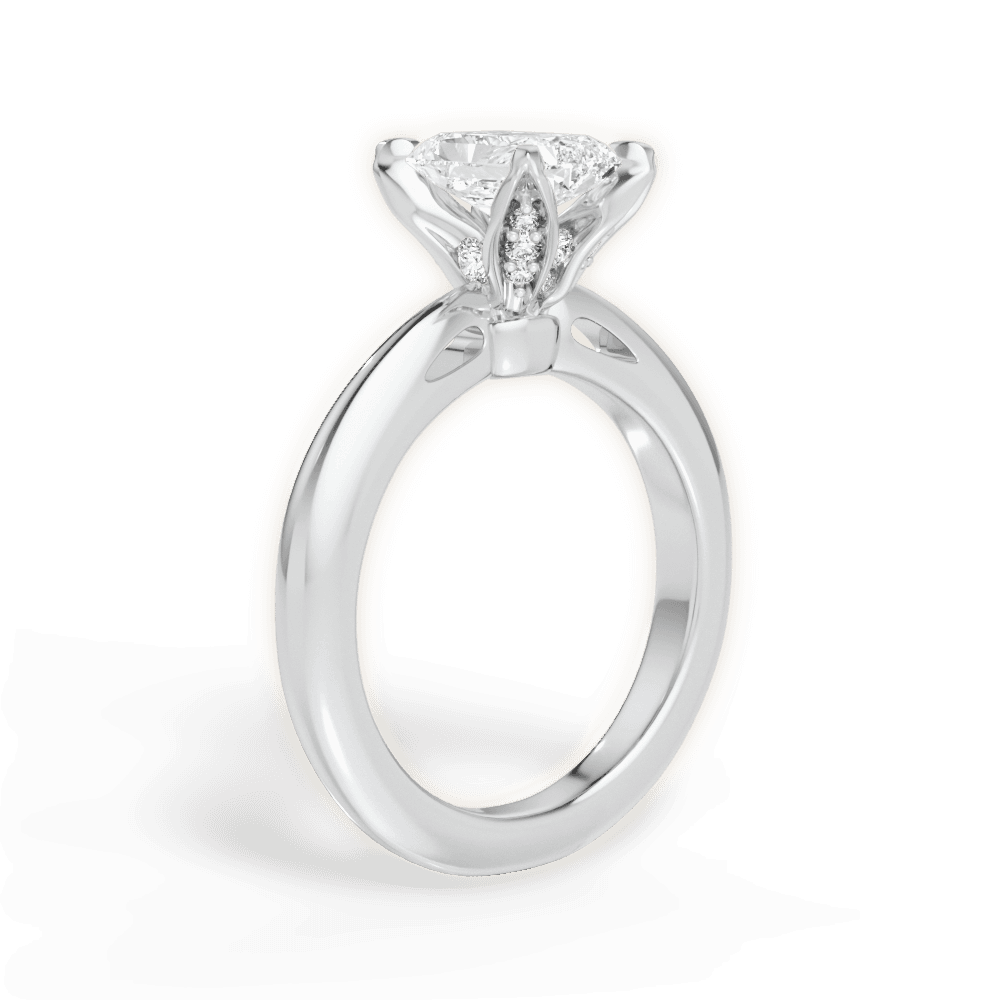 Elaine Radiant Cut Lab Grown Diamond Platinum Engagement Ring - View 3