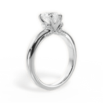 Florence Heart Cut Lab Grown Diamond Platinum Engagement Ring - View 3