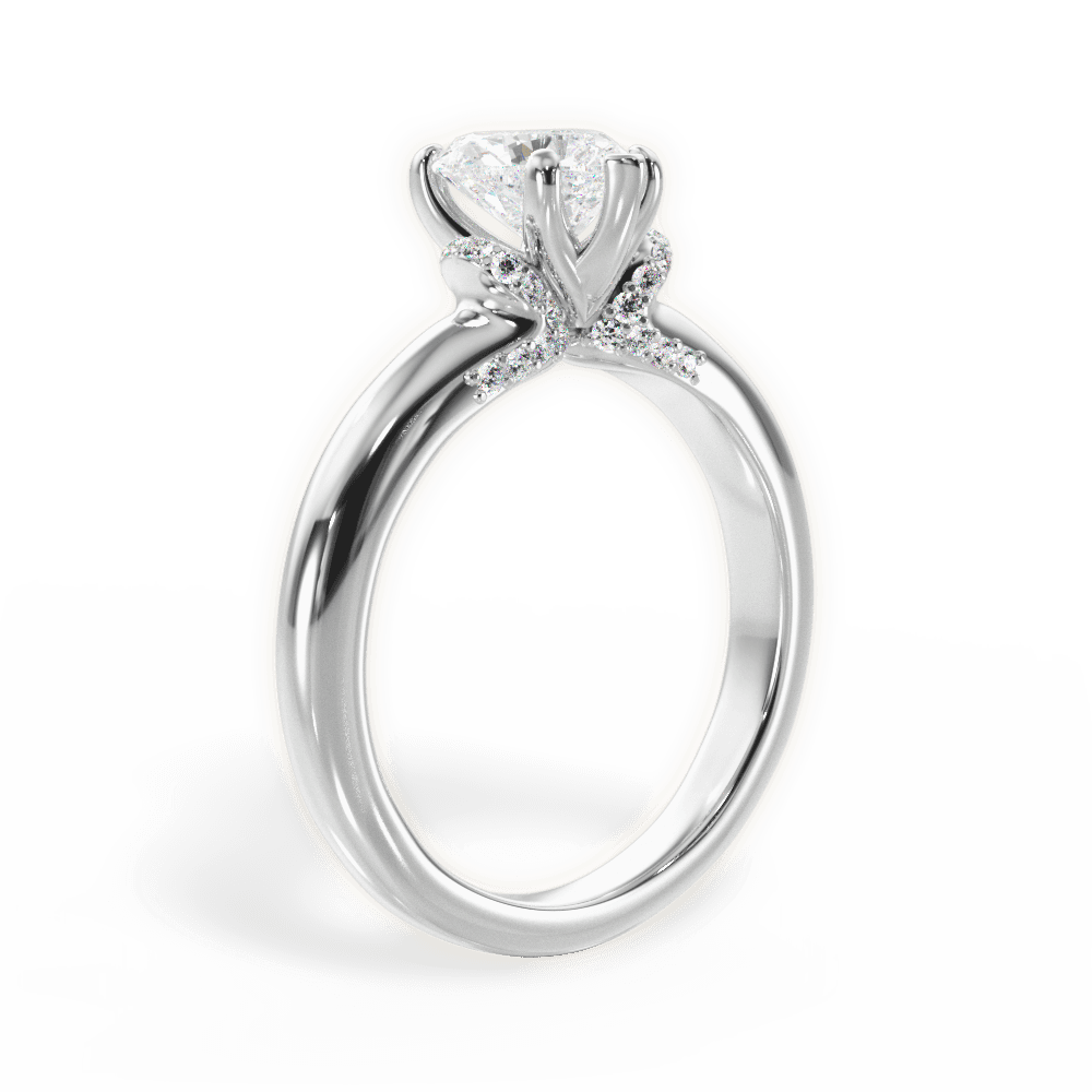 Florence Heart Cut Lab Grown Diamond 18Kt White Gold Engagement Ring - View 3