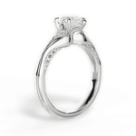 Isabel Pear Cut Lab Grown Diamond 18Kt White Gold Engagement Ring - View 4