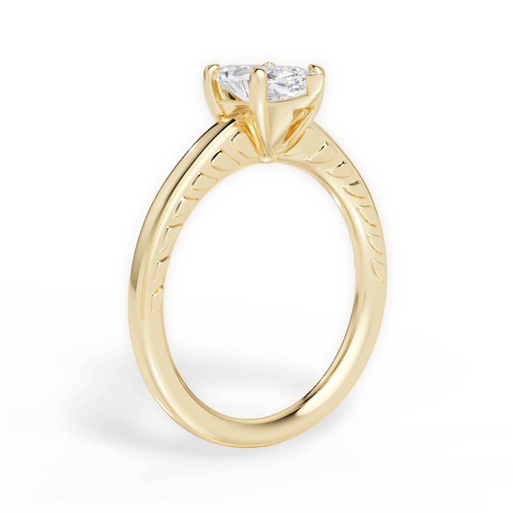 Annette Marquise Cut Lab Grown Diamond 18Kt Yellow Gold Engagement Ring - View 3