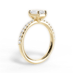 Elsie Emerald Cut Lab Grown Diamond 18Kt Yellow Gold Engagement Ring - View 4