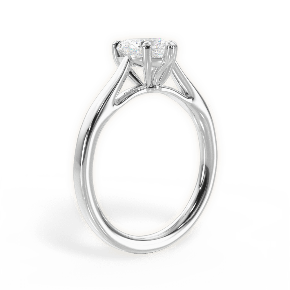 Angie Heart Cut Lab Grown Diamond 14Kt White Gold Engagement Ring - View 2