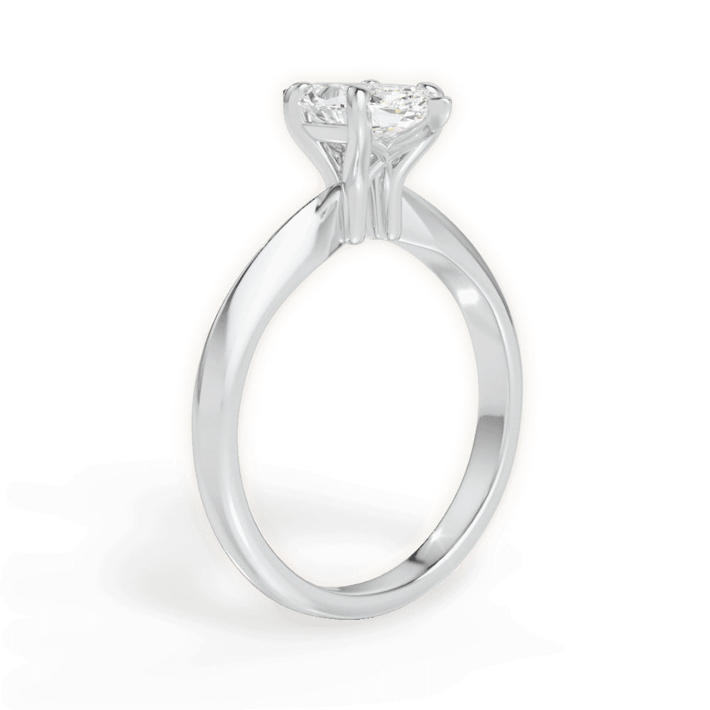 Aria Marquise Cut Lab Grown Diamond 14Kt White Gold Engagement Ring - View 2
