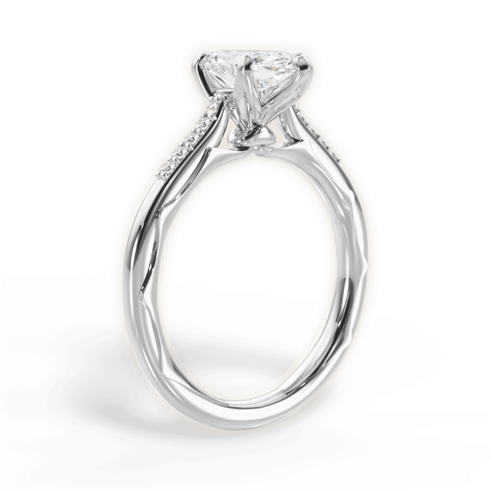 Christina Marquise Cut Lab Grown Diamond 18Kt White Gold Engagement Ring - View 3