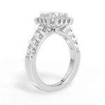 Lacey Princess Cut Lab Grown Diamond 18Kt White Gold Engagement Ring - View 4
