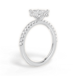 Isabella Emerald Cut Lab Grown Diamond 18Kt White Gold Engagement Ring - View 2