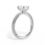 Kristen Radiant Cut Lab Grown Diamond Platinum Engagement Ring - View 3