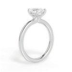Angela Oval Cut Lab Grown Diamond Platinum Engagement Ring - View 3
