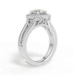 Mackenzie Round Cut Lab Grown Diamond 18Kt White Gold Engagement Ring - View 3
