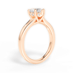 Carol Heart Cut Lab Grown Diamond 18Kt Rose Gold Engagement Ring - View 3