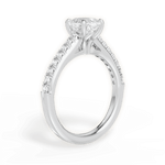 Elizabeth Cushion Cut Lab Grown Diamond 18Kt White Gold Engagement Ring - View 4