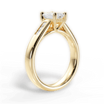Brittany Emerald Cut Lab Grown Diamond 18Kt Yellow Gold Engagement Ring - View 2