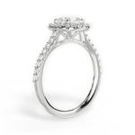 Ingrid Cushion Cut Lab Grown Diamond Platinum Engagement Ring - View 2