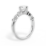 Catherine Round Cut Lab Grown Diamond 18Kt White Gold Engagement Ring - View 2